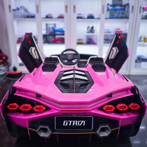 Auto na akumulator dwuosobowe Lamborghini SIAN Różowy 4x100W 24V