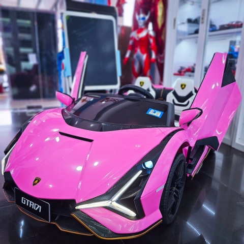Auto na akumulator dwuosobowe Lamborghini SIAN Różowy 4x100W 24V