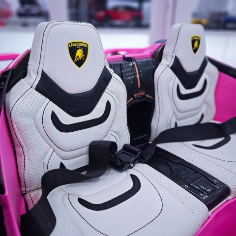 Auto na akumulator dwuosobowe Lamborghini SIAN Różowy 4x100W 24V
