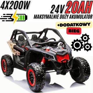 Buggy CAN-AM Maverick 3 Czarny + KHAKI 4x200W 24V DK-CA001