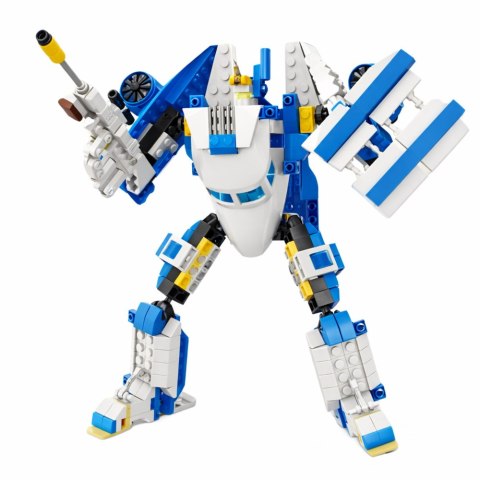 Klocki Konstrukcyjne Samolot Pasażerski Robot 2w1 Światła 417 el.