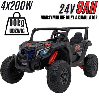 MEGA BUGGY SXS DLA 2 DZIECI 4X200W, SUPER MOC, PRZESUWANE SIEDZENIE, WALIZKA/BBH028