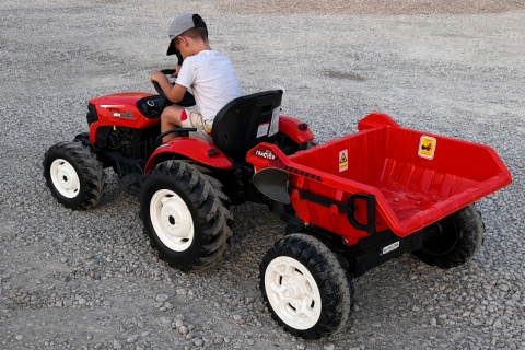 OLBRZYMI TRAKTOR 24 V Z PRZYCZEPĄ I ELEKTRYCZNIE PODNOSZONYM KIPREM SUPER JAKOŚĆ/HC306