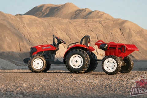 OLBRZYMI TRAKTOR 24 V Z PRZYCZEPĄ I ELEKTRYCZNIE PODNOSZONYM KIPREM SUPER JAKOŚĆ/HC306