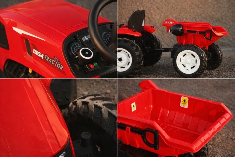 OLBRZYMI TRAKTOR 24 V Z PRZYCZEPĄ I ELEKTRYCZNIE PODNOSZONYM KIPREM SUPER JAKOŚĆ/HC306