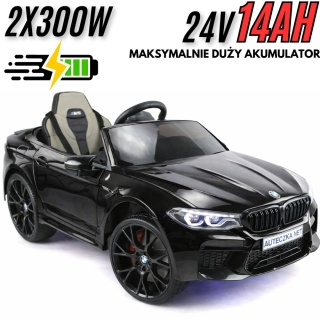 ORYGINALNE BMW M5 24V Z FUNKCJĄ DRIFTU - MIĘKKIE KOŁA, DUŻE SIEDZENIE /SX2118