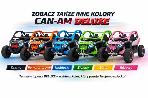 Pojazd Buggy CAN-AM Maverick DELUXE + POMPOWANE KOŁA 4x200W 2x24V10Ah Różowy