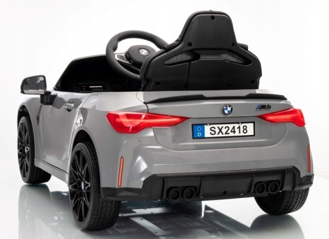 Auto Na Akumulator Bmw M4 Srebrny 2x45W + Litowojonowy akumulator