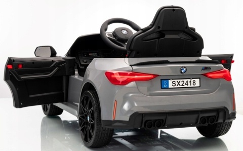 Auto Na Akumulator Bmw M4 Srebrny 2x45W + Litowojonowy akumulator