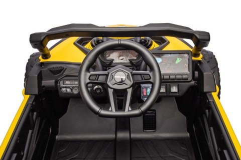 OUTLET Auto Na Akumulator Buggy Can-am MAVERICK 4x200W 24V DK-CA003 Żółty + POWIĘKSZONY AKUMULATOR 24V10Ah