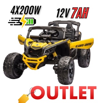 OUTLET Auto Na Akumulator Buggy Can-am MAVERICK 4x200W 24V DK-CA003 Żółty + POWIĘKSZONY AKUMULATOR 24V10Ah