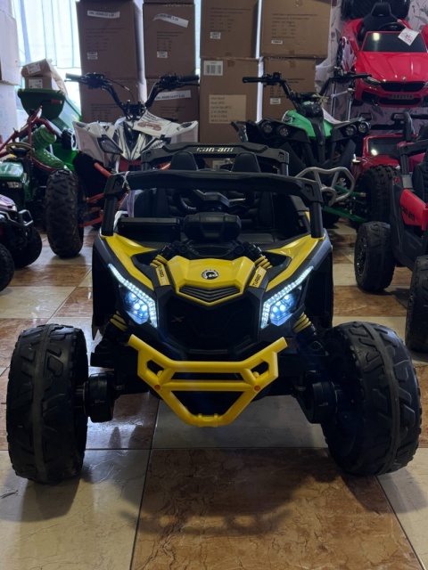 OUTLET Auto Na Akumulator Buggy Can-am MAVERICK 4x200W 24V DK-CA003 Żółty + POWIĘKSZONY AKUMULATOR 24V10Ah