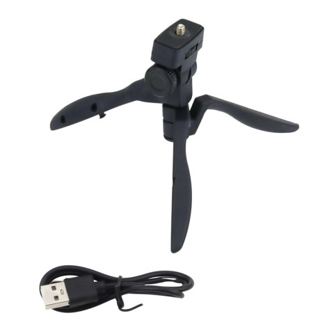 Duża Latarka Reflektor Ze Statywem Szperacz LED W5120 Powerbank 31 cm