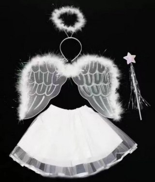 Kostium Aniołek Skrzydła Różdżka