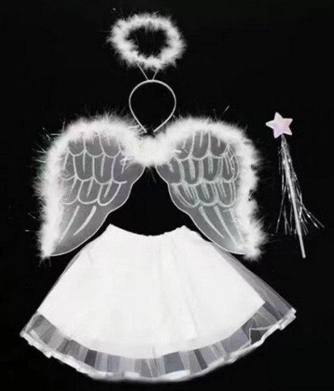 Kostium Aniołek Skrzydła Różdżka