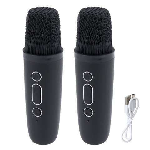 Mikrofony z głośnikiem czarne