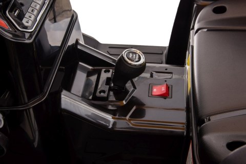 OUTLET Wielki traktor na akumulator TITAN 24V 2x200W z przyczepką łyżką + kabina żółty