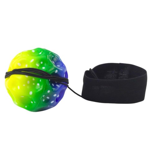 Piłka Do Odbijania Na Gumce Sensoryczna Z Wgłębieniami Kolorowa 6 cm