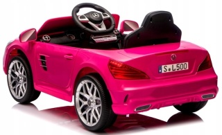 Auto na akumulator MERCEDES SL500 Różowy 2x45W + PILOT