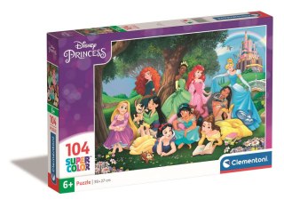 Puzzle 104 Super Color DISNEY KSIĘŻNICZKI Clementoni 25743