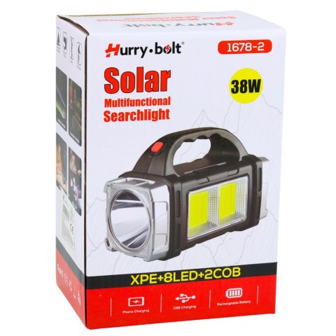 Wielofunkcyjna Latarka Solarna Szerokokątna LED HB-1678 38W