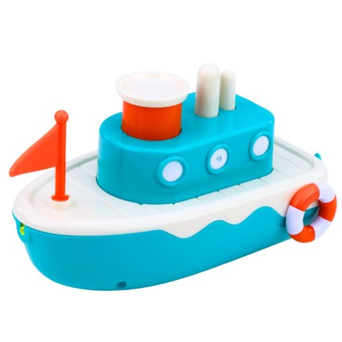 Zabawka Do Kąpieli Statek Nakręcany Pryskający Wodą Niebieski