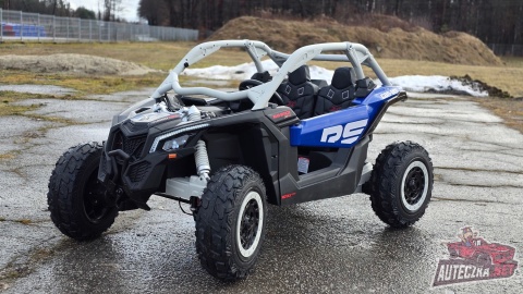 Auto na akumulator Buggy CAN-AM Maverick 3 PREMIUM DELUXE Niebiesko Czarny + POMPOWANE KOŁA + POWIĘKSZONY AKUMULATOR