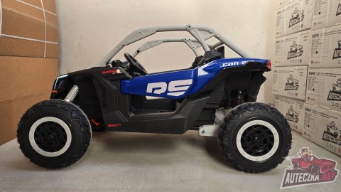 Auto na akumulator Buggy CAN-AM Maverick 3 PREMIUM DELUXE Niebiesko Czarny + POMPOWANE KOŁA + POWIĘKSZONY AKUMULATOR
