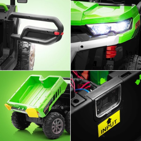 Auto na akumulator XMX623B 24V Farmer Truck ELEKTRYCZNY KIPER 320W MOCY + POWIĘKSZONY AKUMULATOR 24V9Ah