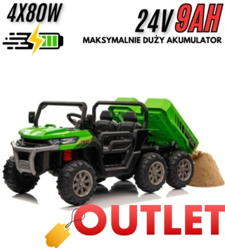 Auto na akumulator XMX623B 24V Farmer Truck ELEKTRYCZNY KIPER 320W MOCY + POWIĘKSZONY AKUMULATOR 24V9Ah