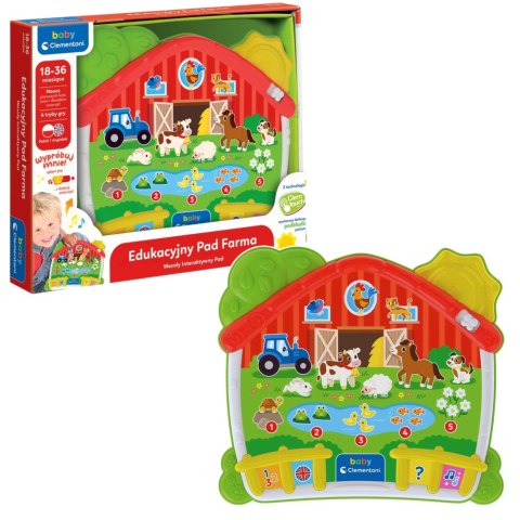 Edukacyjny Pad Farma Wesoły Interaktywny Pad Język Polski Clementoni 50386