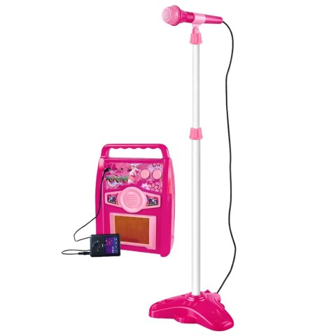 Gitara z Mikrofonem Strunami Wzmacniaczem Różowa