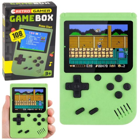 Gra Elektroniczna Konsola Retro 108w1 Ekran LCD Zielona