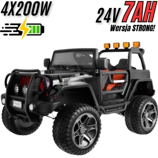 Outlet Pojazd Monster Jeep 4x4 Czarny WXE1688 24V7Ah 800W
