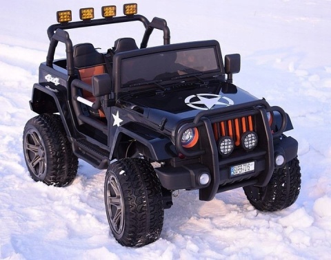 Outlet Pojazd Monster Jeep 4x4 Czarny WXE1688 24V7Ah 800W