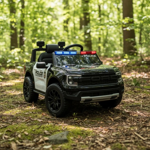 Auto na akumulator FORD RANGER Raptor CZARNY POLICE Auto na akumulator EVA Skóra