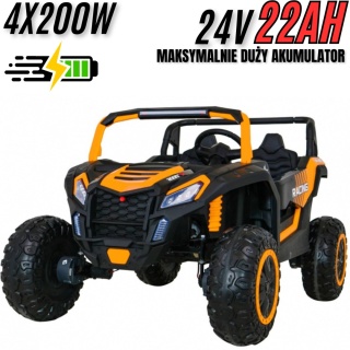 Autko na akumulator MEGA Buggy ATV Racing 4x4 POMARAŃCZOWY 24V 22Ah