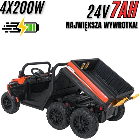 Auto Farmer Truck X-POWER GLADIATOR elektryczny kiper wywrotka Pomarańczowy