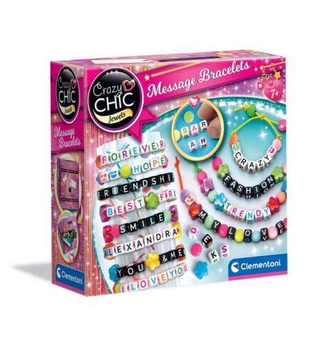 Crazy Chic Zestaw Koralików Bransoletki z Wiadomością Clementoni 18640
