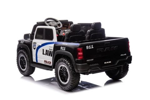 Duże dwuosobowe autko JEEP RAM ZB619-P 4x200W 24V10Ah Policyjny