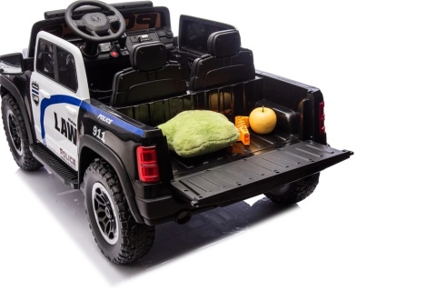 Duże dwuosobowe autko JEEP RAM ZB619-P 4x200W 24V10Ah Policyjny