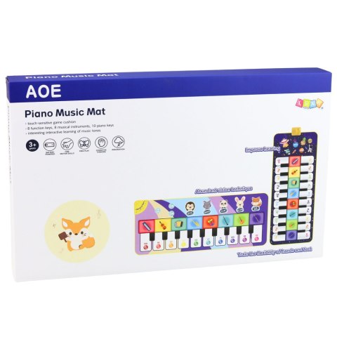Muzyczna Mata Edukacyjna Taneczna Interaktywna Pianinko Kosmos 120 x 48 cm