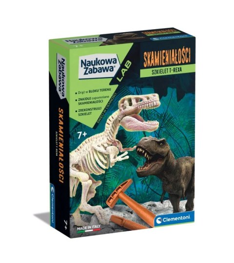 Naukowa Zabawa Skamieniałości Szkielet T-Rex Język Polski Clementoni 50858