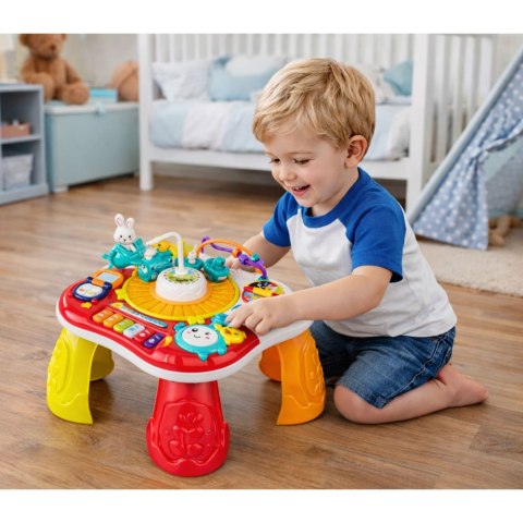 Stolik Edukacyjny Interaktywny Panel Muzyczny Pianinko 2w1 Turkusowy