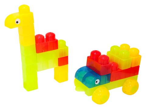 Zestaw Miękkich Żelowych Klocków 82el. + Kuferek