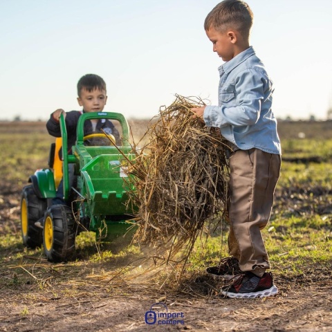 Koparka John Deere + PODWÓJNY AKUMULATOR Peg Perego z łyżką
