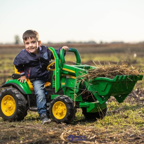 Koparka John Deere + PODWÓJNY AKUMULATOR Peg Perego z łyżką