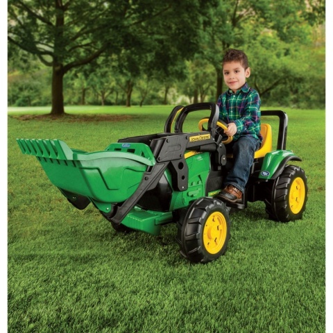 Koparka John Deere + PODWÓJNY AKUMULATOR Peg Perego z łyżką