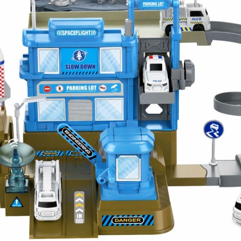 Kosmiczna Stacja Interaktywna Parking Rakieta Światła Dźwięki