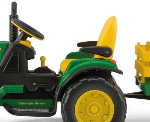 Traktor John Deere + PODWÓJNY AKUMULATOR 12V9Ah Peg Perego z przyczepką